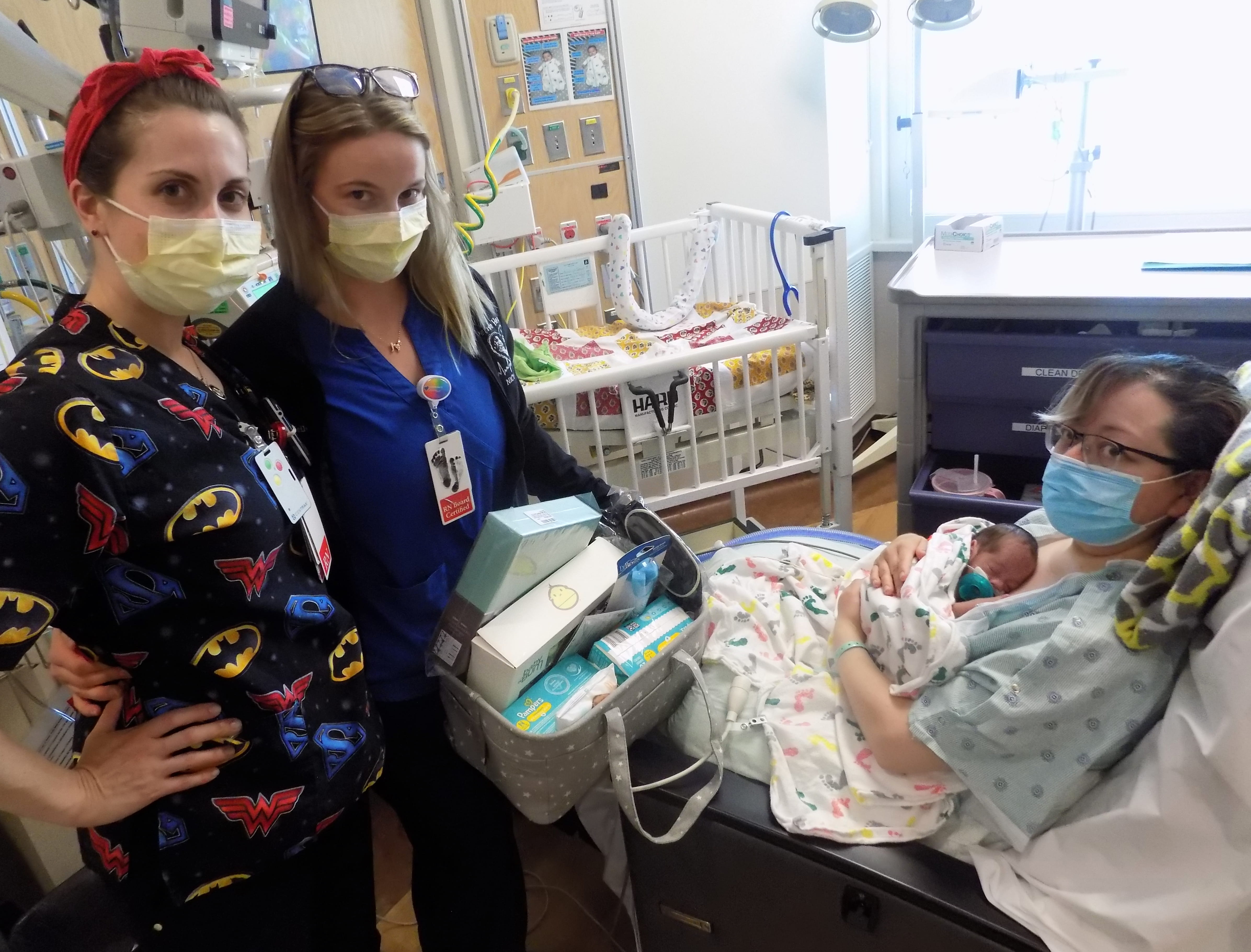 nurses with mom