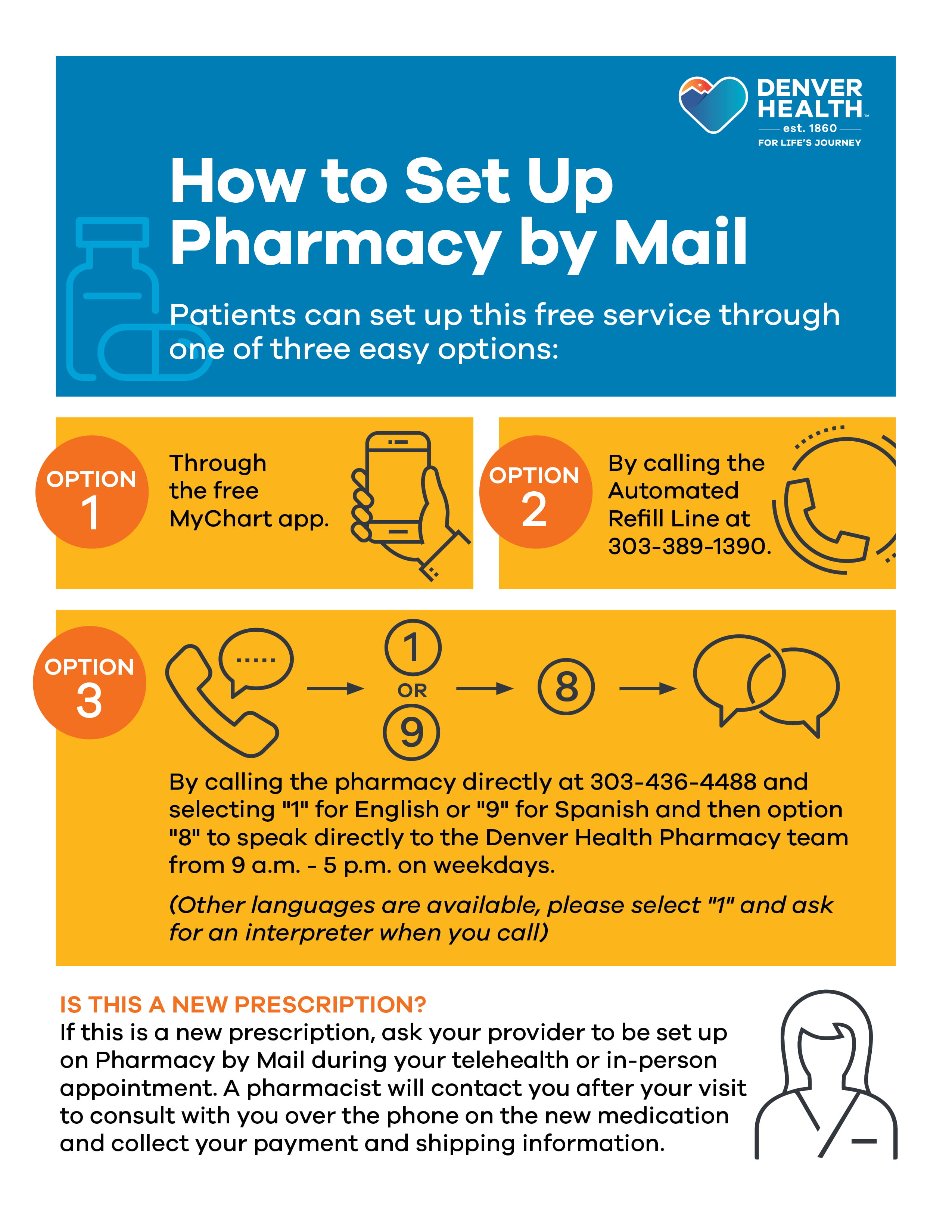How to enroll in pharmacy by mail at Denver Health