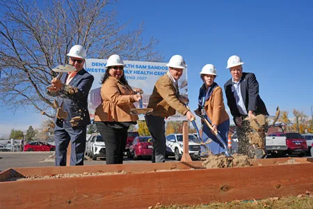 a photo of people in a groundbreaking ceremony